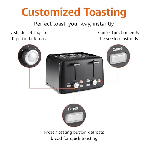 4 Slice Toaster (4 Slice / Matte Black Front)