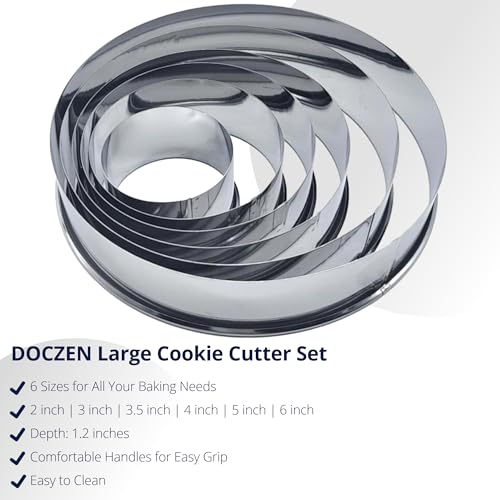 Large Round Cookie Cutter 6 PCS