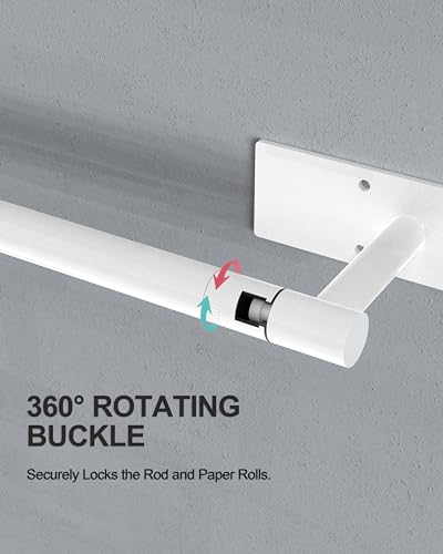 White Paper Towel Holder Under Cabinet Self Adhesive or Wall Mount