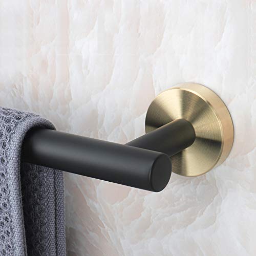 Bath Towel Bar (Black and Gold / 33 Inch)
