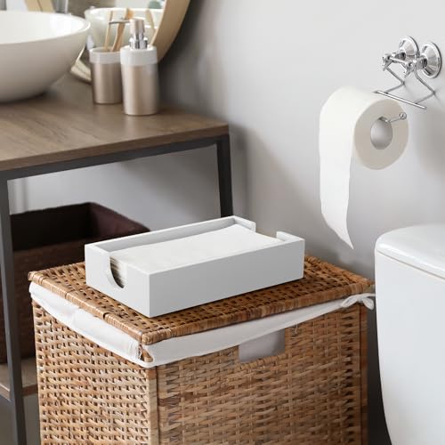Napkin Holder for Bathroom (White)