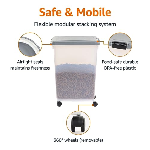 Airtight Pet Food Storage Container with Scoop (69 QT)