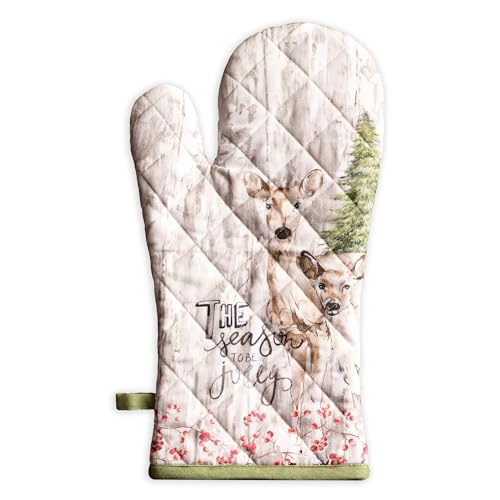 Maison d'Hermine Oven Gloves 100% Cotton Oven Mitt (091 - Mountain Life / 7.5" x 13" (Oven Mitt))