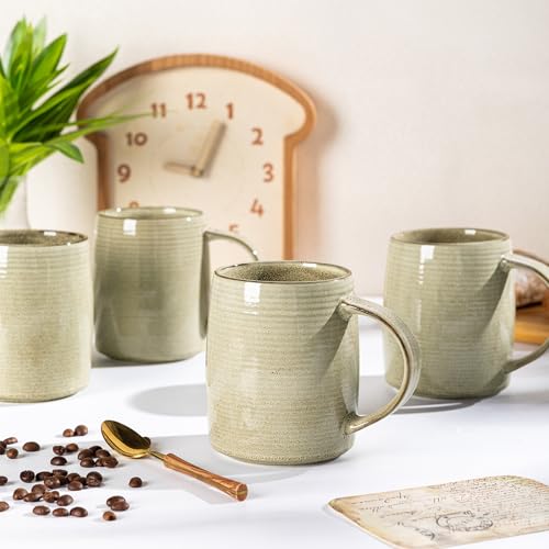 Large Coffee Mugs Set of 4 (Khaki / Set of 4 (18oz))