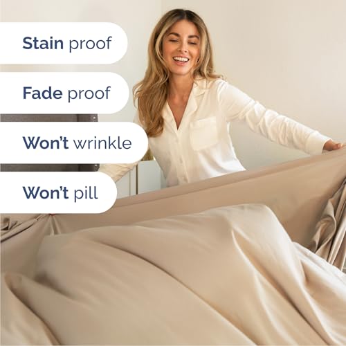 Cal King Size 4 Piece Sheet Set (12 - Cream / California King)