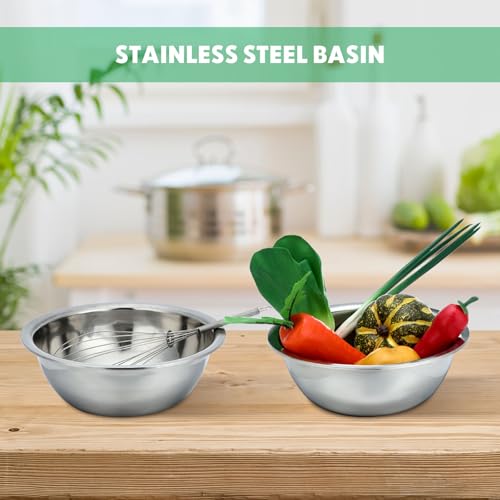 20 Pcs Stainless Steel Mixing Bowls Bulk (8.66 x 3 Inch)