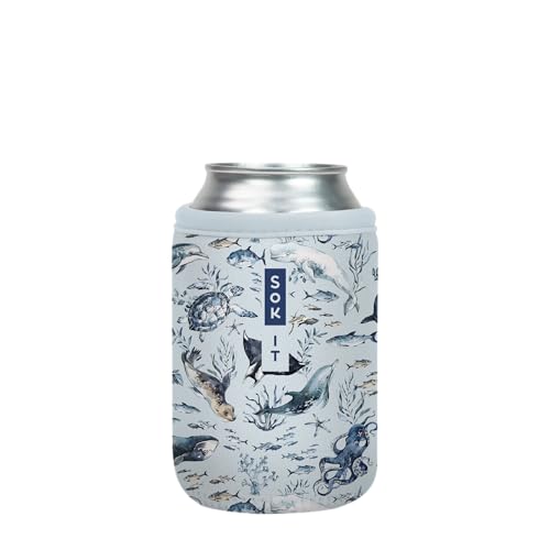 CanSok Sleeve for Beer & Soda Insulated Neoprene Cover (Ocean Echo / 12oz Can Sleeve)