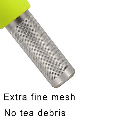 2 Pack Loose Leaf Tea Steeper Extra Fine Mesh (Grey+Green)