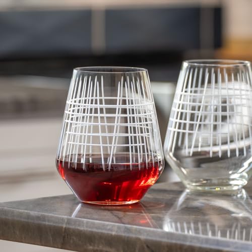 Matchstick Stemless Wine Tumbler 18 ounce (Matchstick Stemless / 4 Count (Pack of 1))