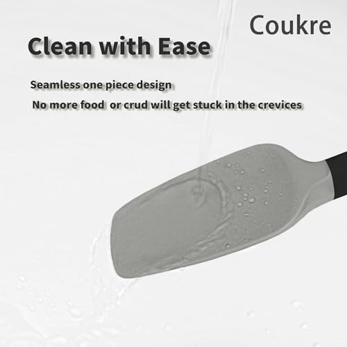 Silicone Spatula Set of 5 (Gray Black)
