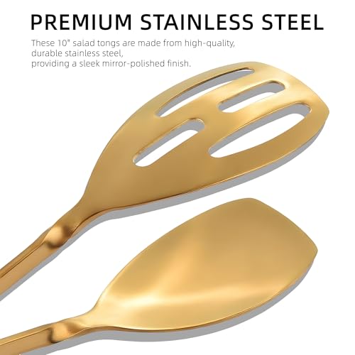 Salad Tongs for Serving 2 Pack (Gold)