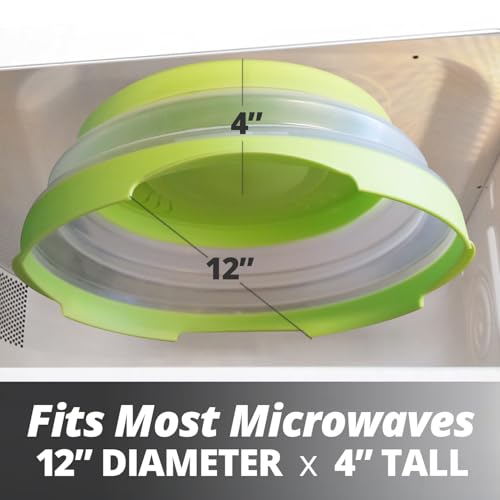 Magnetic Microwave Splatter Cover (12 Inch - Full Size Microwaves - Green)