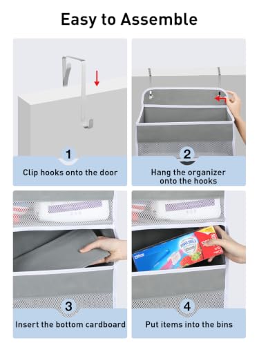 Over the Door Organizer (Grey / Extra-Large 4 Tier)