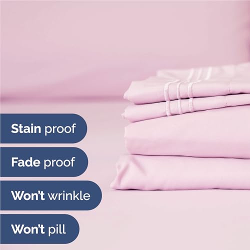 Full Size 4 Piece Sheet Set (32 - Light Pink / Full)
