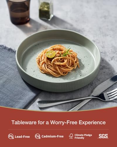 Star 7.5" Pasta Bowls Set of 8 (Light Green / 8 pcs)