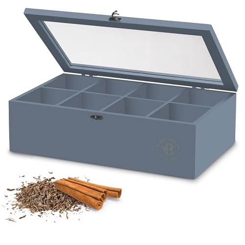 Tea Bag Organizer with Drawer (Grey)