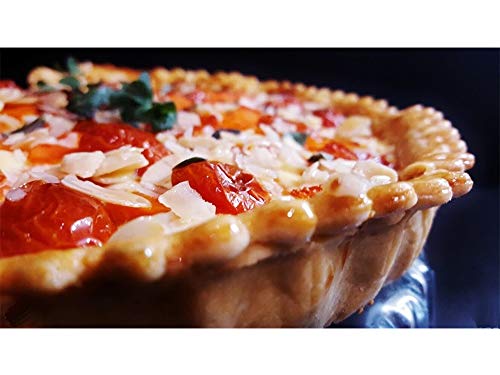 Tart Flan Pie Pan Nonstick Heavy Duty 10 Inch Quiche Cheese Molds With Removable Loose Bottom Fluted (10 Inch)