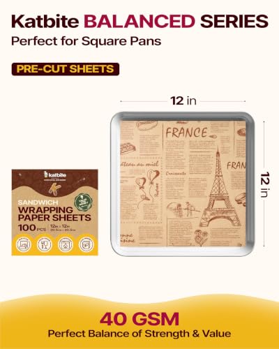 12x12 Inch Sandwich Wrapping Paper (100 Count)