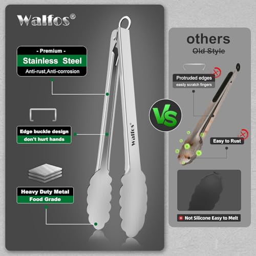 tongs for cooking (12in+12in / All Metal)