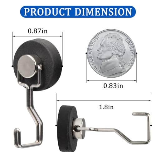 Heavy Duty Magnetic Hooks for Grill (4 Count)