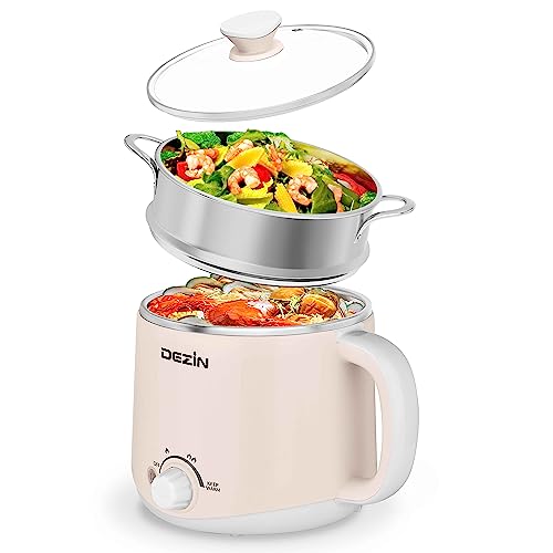 1.6L Electric Pot with Steamer (1.7 Quarts / Creamy Beige)
