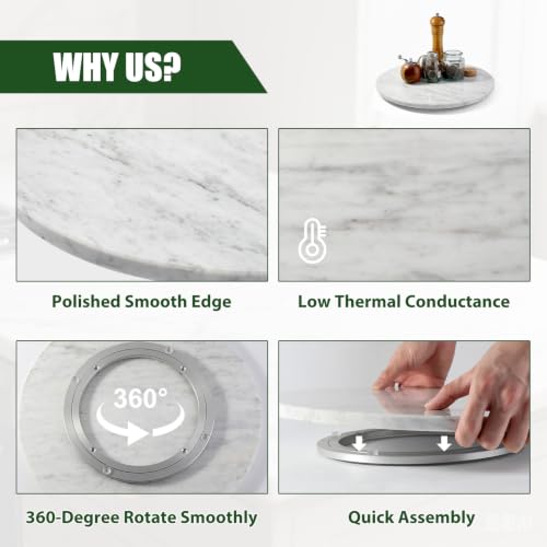 Marble Lazy Susan (Bianco Carrara / 16")