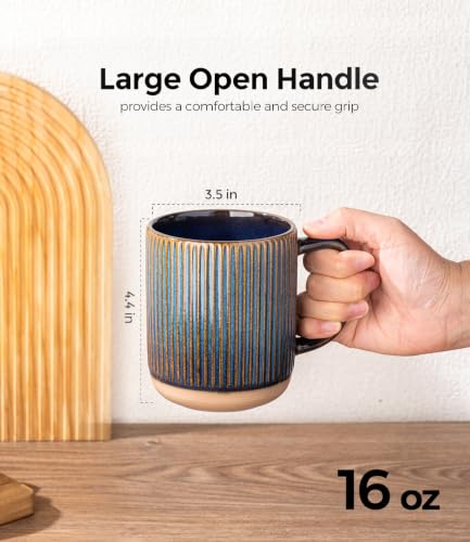 Coffee Mugs Set of 4 (Deep Sea / Set of 4 (16 Ounces))