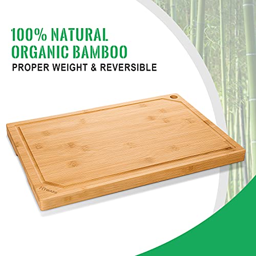Bamboo Cutting Board for Kitchen (Natural / 15"L x 10"W)