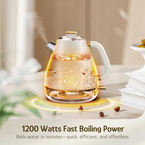 Retro Electric Kettle (Pearl White)