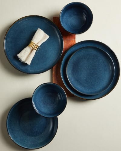 Stoneware Dinnerware Sets for 4 (Starry Blue / Set (16pcs))