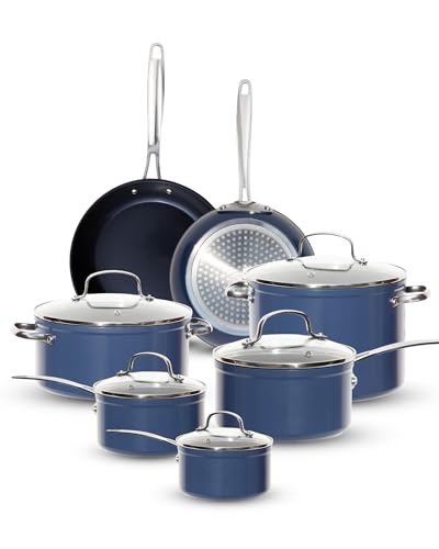 Healthy G11 Pots and Pans Set Non Stick (Deep Blue (G11))