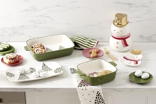 Evergreen Square Scallop Christmas Baking Dish (Square Scallop Baking Dish)
