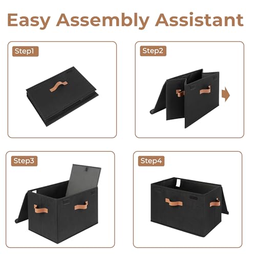 Memory Keepsake Storage Box (Black / Extra Large-2 Pack)