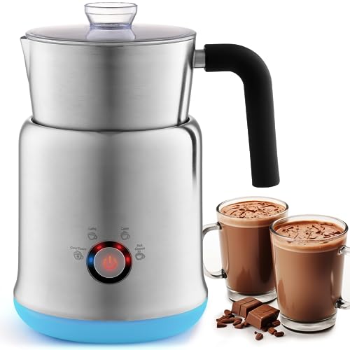 Zulay Electric Hot Chocolate Maker Machine (Cloud Silver / Frother Steamer)