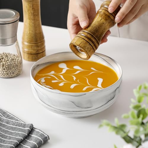 Salad Soup Bowls Set of 2 (Marble Grey / 44 OZ (Set of 2))