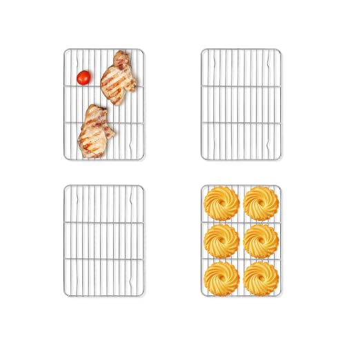 4 PCS Baking Rack for Oven Cooking (8.7*6.3 Inch)