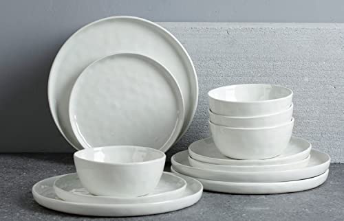 Mars Stoneware Dinnerware Set for 4 (White / Set(12pcs))