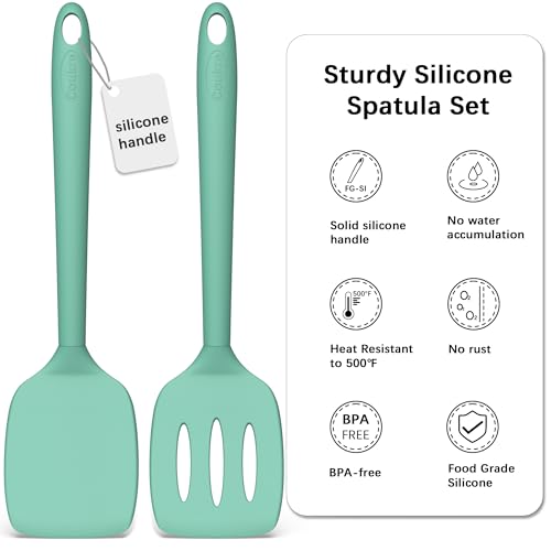 2 Pack Silicone Spatula Set (PureAquaGreen)