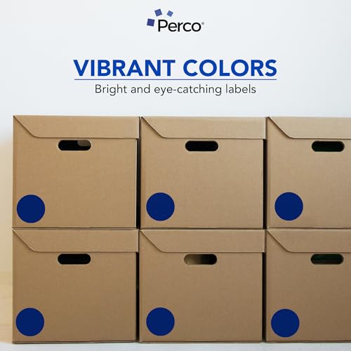Dark Blue Perforated Round Circle Dot Sticker 3 (Blue - Dark / 3 Inch)