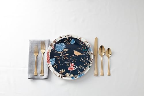 Portola Gold Satin 20 (20-Piece Flatware Set, Gold)