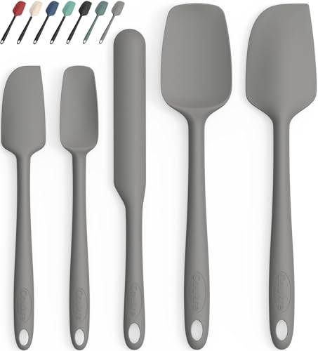 Silicone Spatula Set of 5 (Pure Gray)