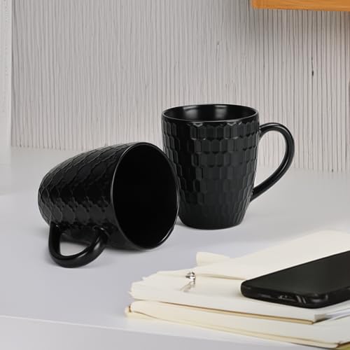 16 OZ Black Coffee Mugs Set of 6 (16 OZ / Black Coffee Mugs)