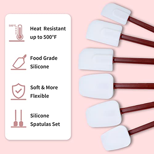 14 INCH Silicone Spatulas Heat Resistant Heavy Duty Rubber Spatulas Commercial Spatulas Set for Kitchen Use Silicone Cooking Utensils Sets of 2 (14 inch)