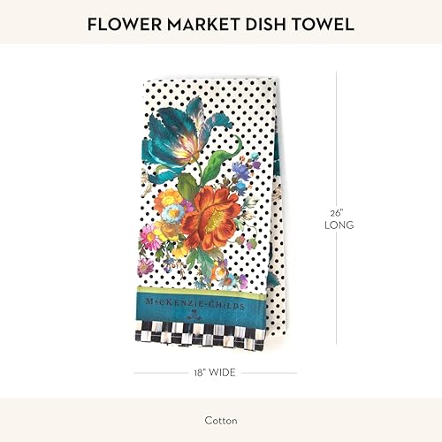 Cotton Dish Towel (White Flower Market / 1-Pack)