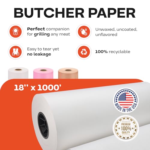 White Butcher Paper 18" x 12000" (1500 Sq Ft)
