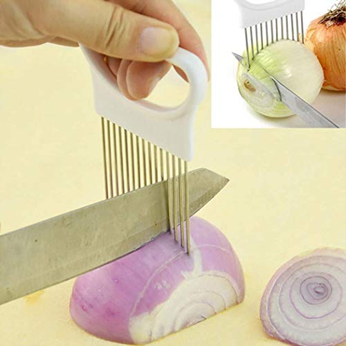 Tomato Slicer Holder Kit Tool Cutting Guide Onion Potato Pepper Prep (Tomato Holder + Poker)