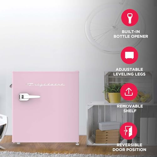 EFR176 1.6 cu. ft. Retro Bar Fridge with Side Bottle Opener (Pink)