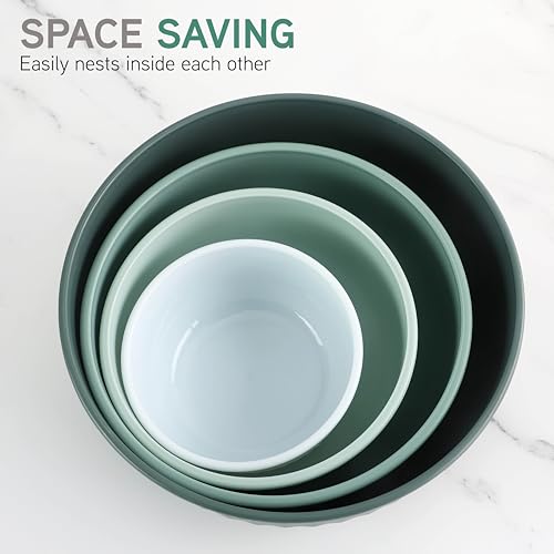 Prep Bowls with Lids (Sage / 8 Piece Set - Wide Bowls)