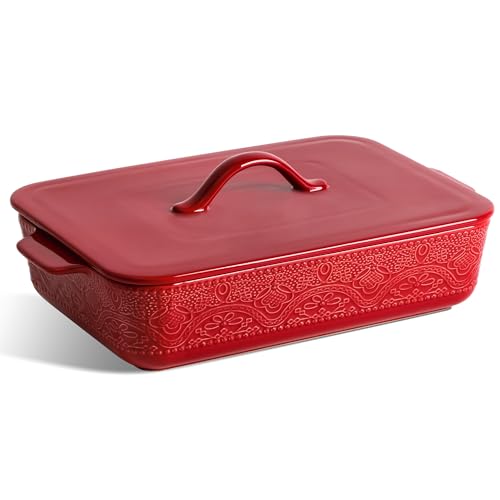 Casserole Dish with Lid (Red)