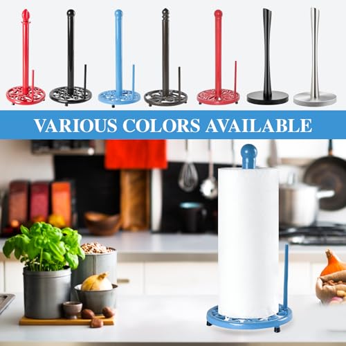 Cast Iron Paper Towel Holder (Blue)
